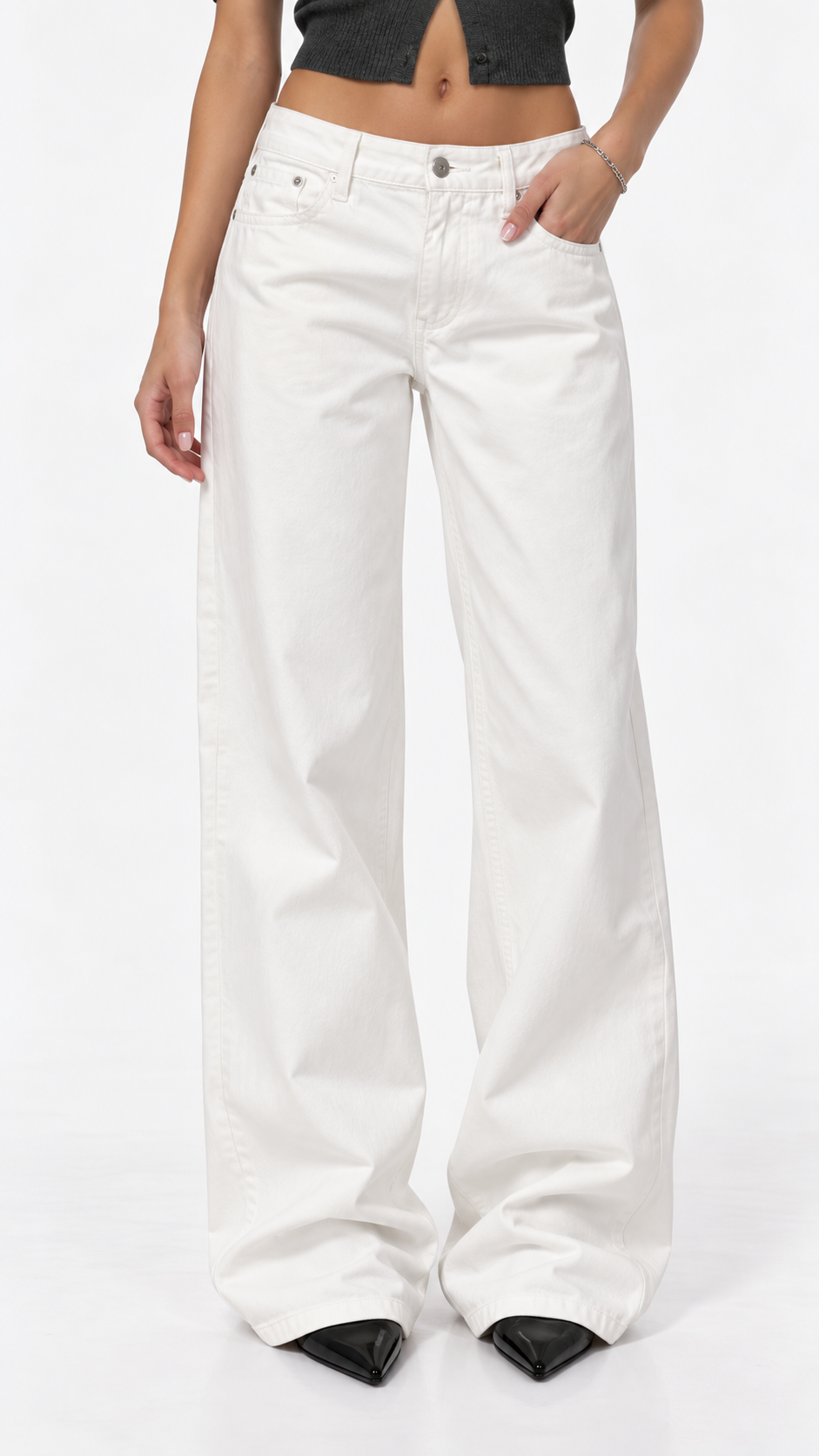 White Wide Leg Jeans