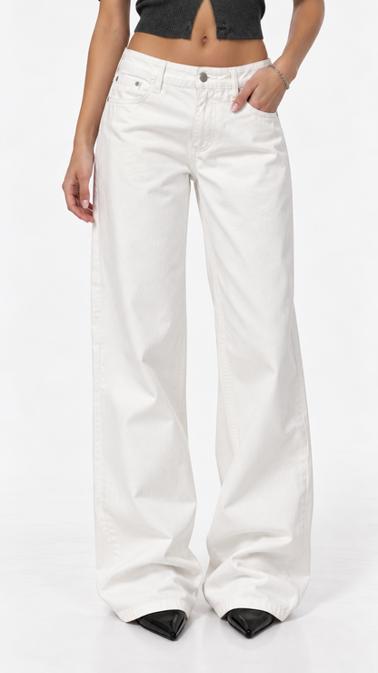 White Wide Leg Jeans