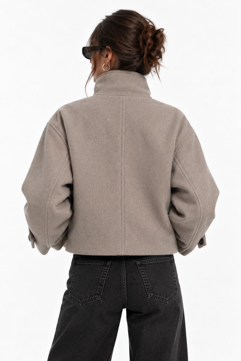 High Neck Wool Jacket