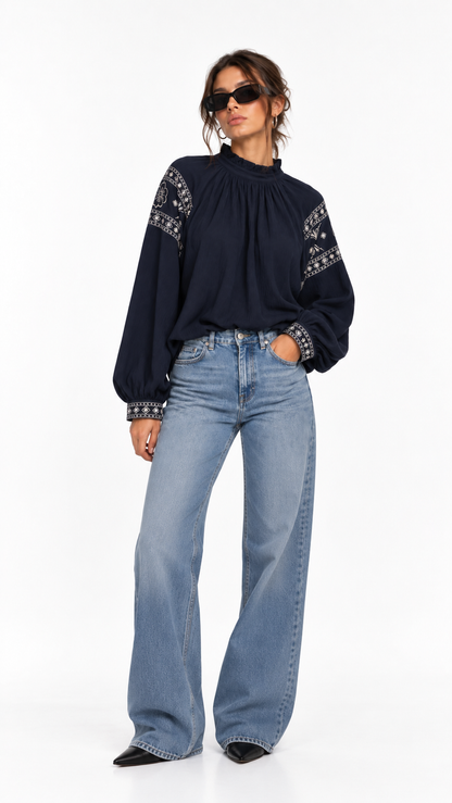 Noir Bandana Blouse