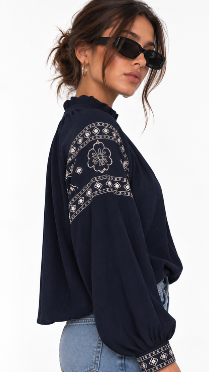 Noir Bandana Blouse