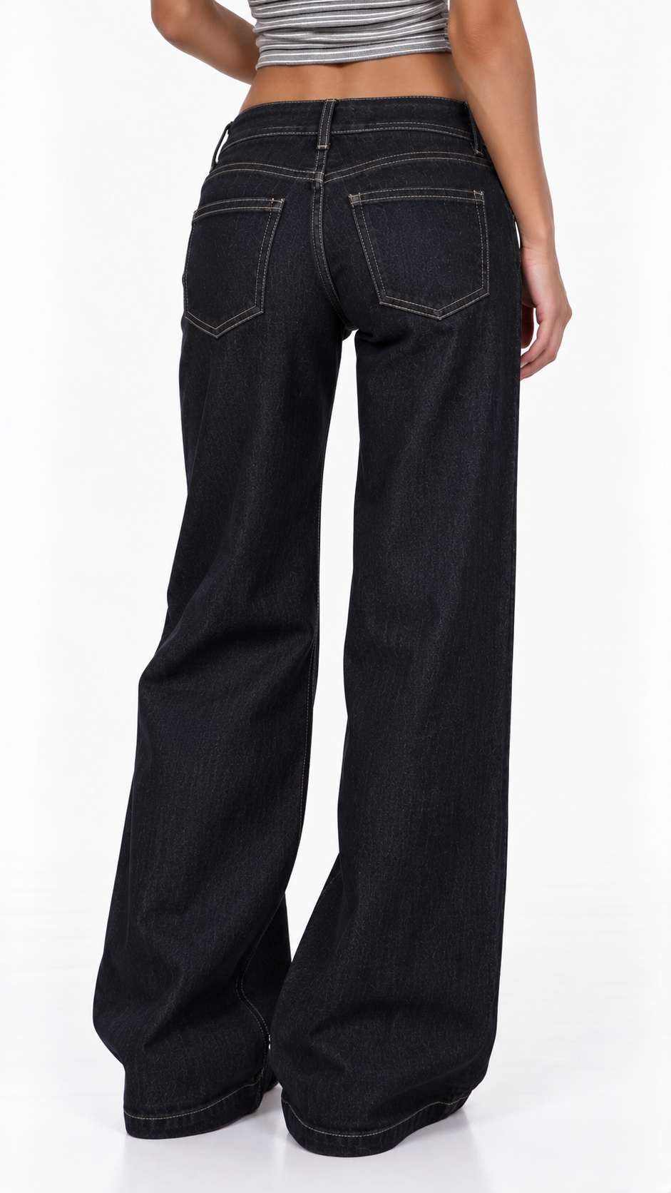 Low Rise Wide Leg Jeans