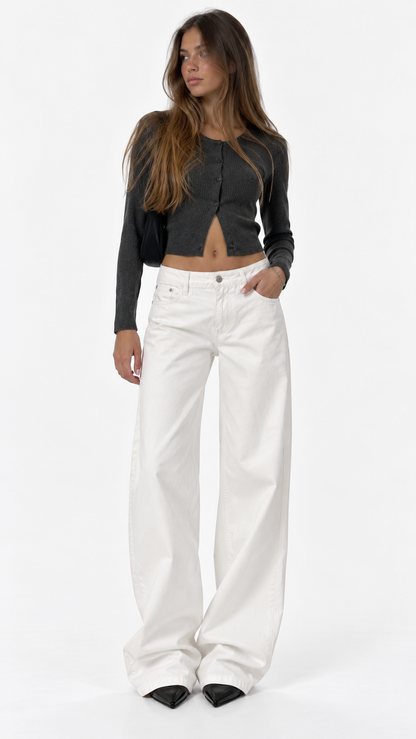 White Wide Leg Jeans
