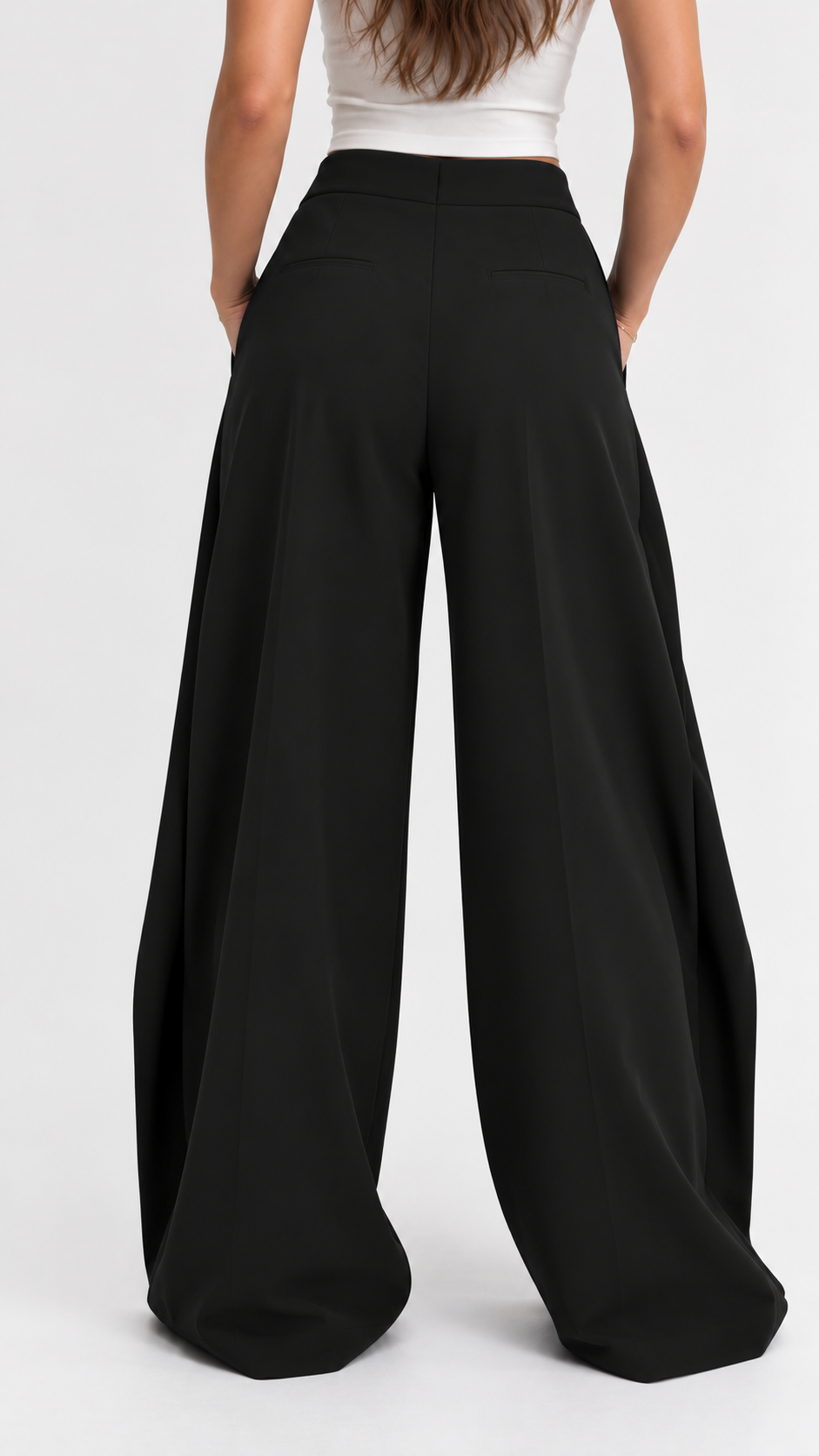 Layered Wide Leg Trousers