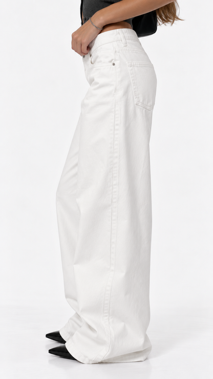 White Wide Leg Jeans