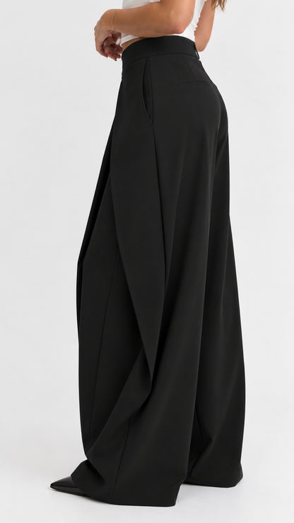 Layered Wide Leg Trousers